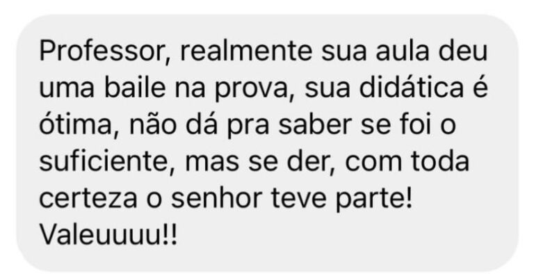 Depoimento de aluno