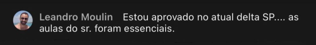 Depoimento de aluno