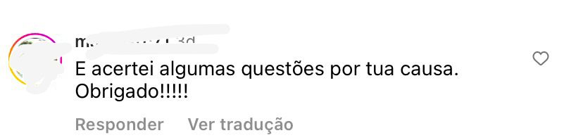 Depoimento de aluno